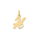 14k Yellow Gold Pisces Zodiac Pendant Charm with Glyph Design for Women or Unisex Wear