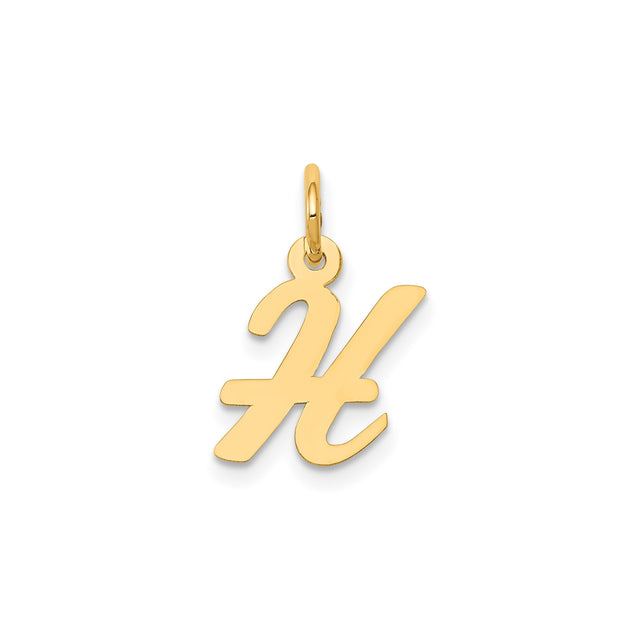 14k Yellow Gold Pisces Zodiac Pendant Charm with Glyph Design for Women or Unisex Wear