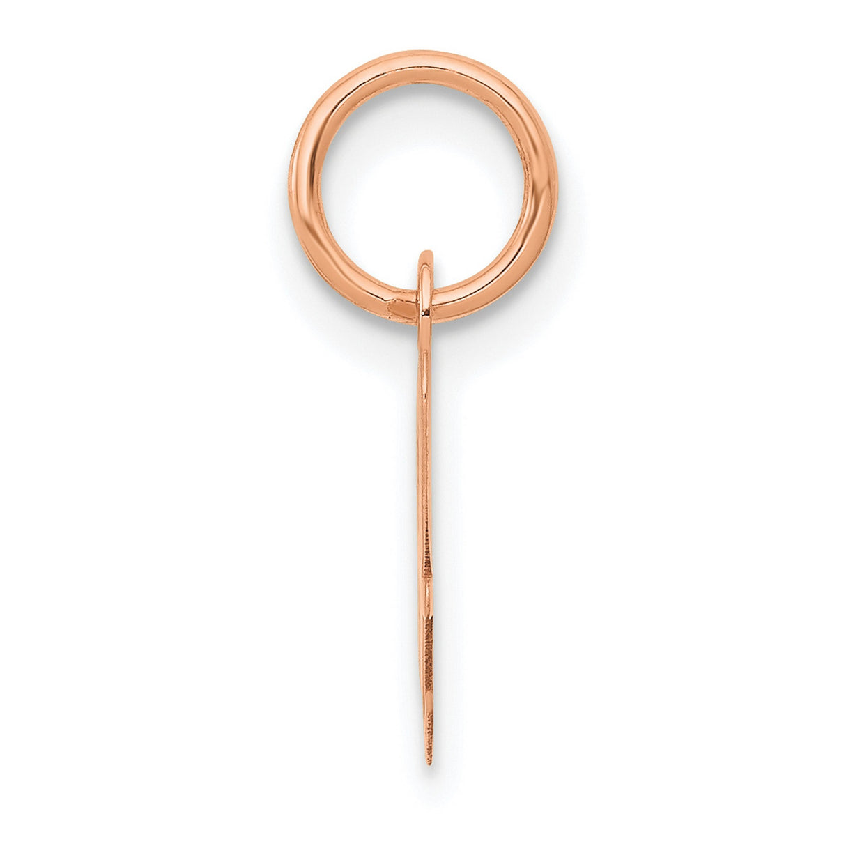 14k Rose Gold Script Letter A Pendant Charm, Cursive Initial Monogram Jewelry for Women