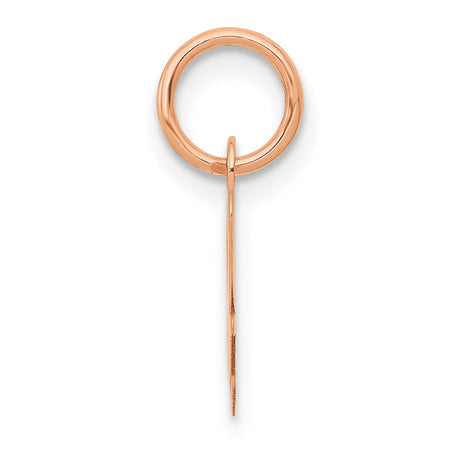 14k Rose Gold Script Letter A Pendant Charm, Cursive Initial Monogram Jewelry for Women