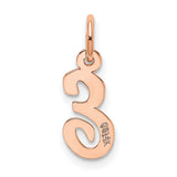 14k Rose Gold Arabic Script Pendant, Cultural Calligraphy Design for Women