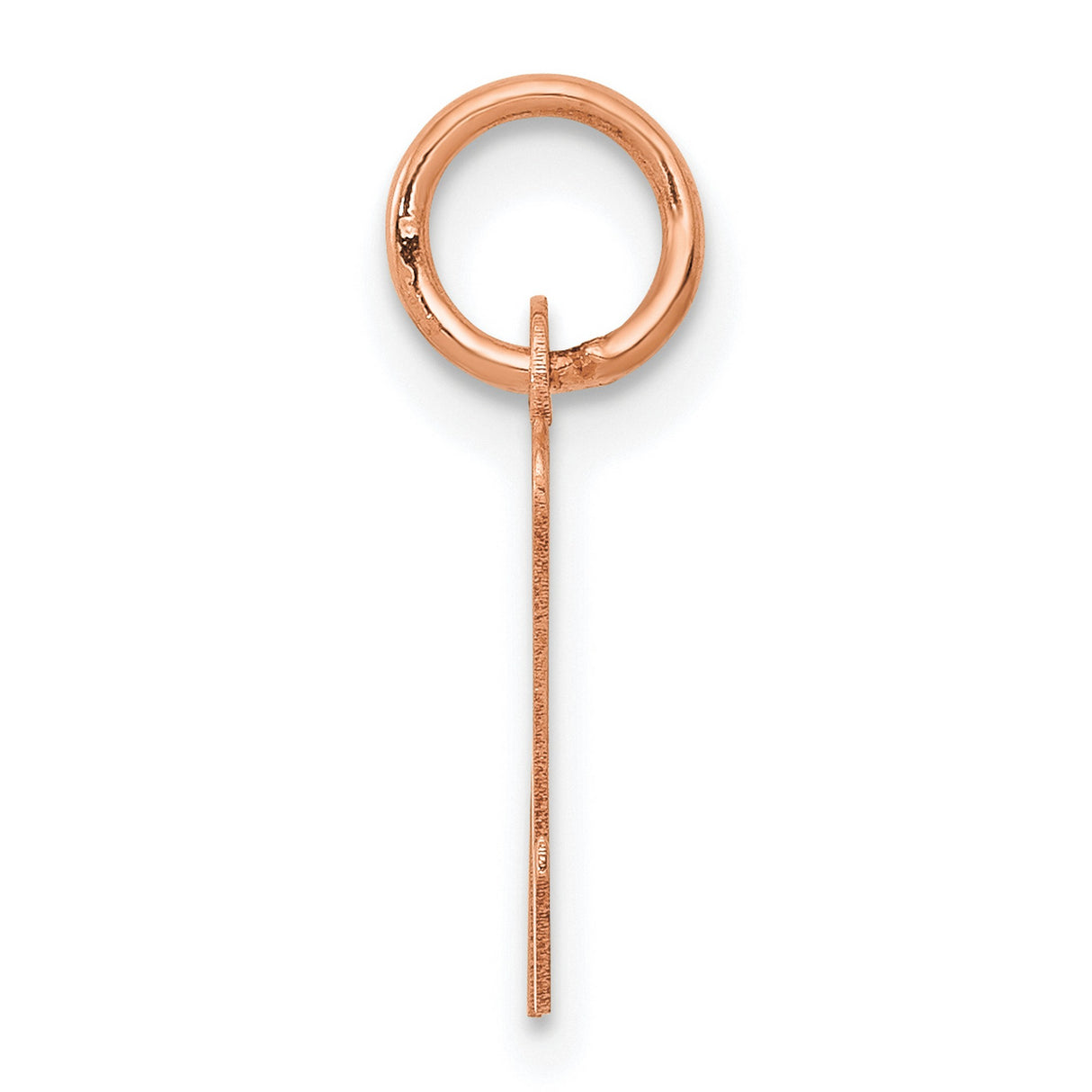 14k Rose Gold Lowercase N Pendant, Dainty Cursive Initial Charm for Women or Unisex Wear