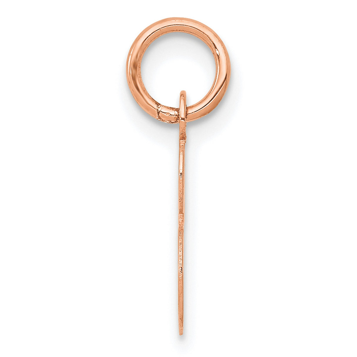 14k Rose Gold Script Initial S Pendant, Polished Cursive Letter Charm for Women