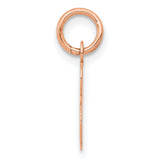 14k Rose Gold Script Initial S Pendant, Polished Cursive Letter Charm for Women