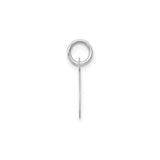 14k White Gold Letter C Pendant Charm, Polished Script Initial Monogram for Women