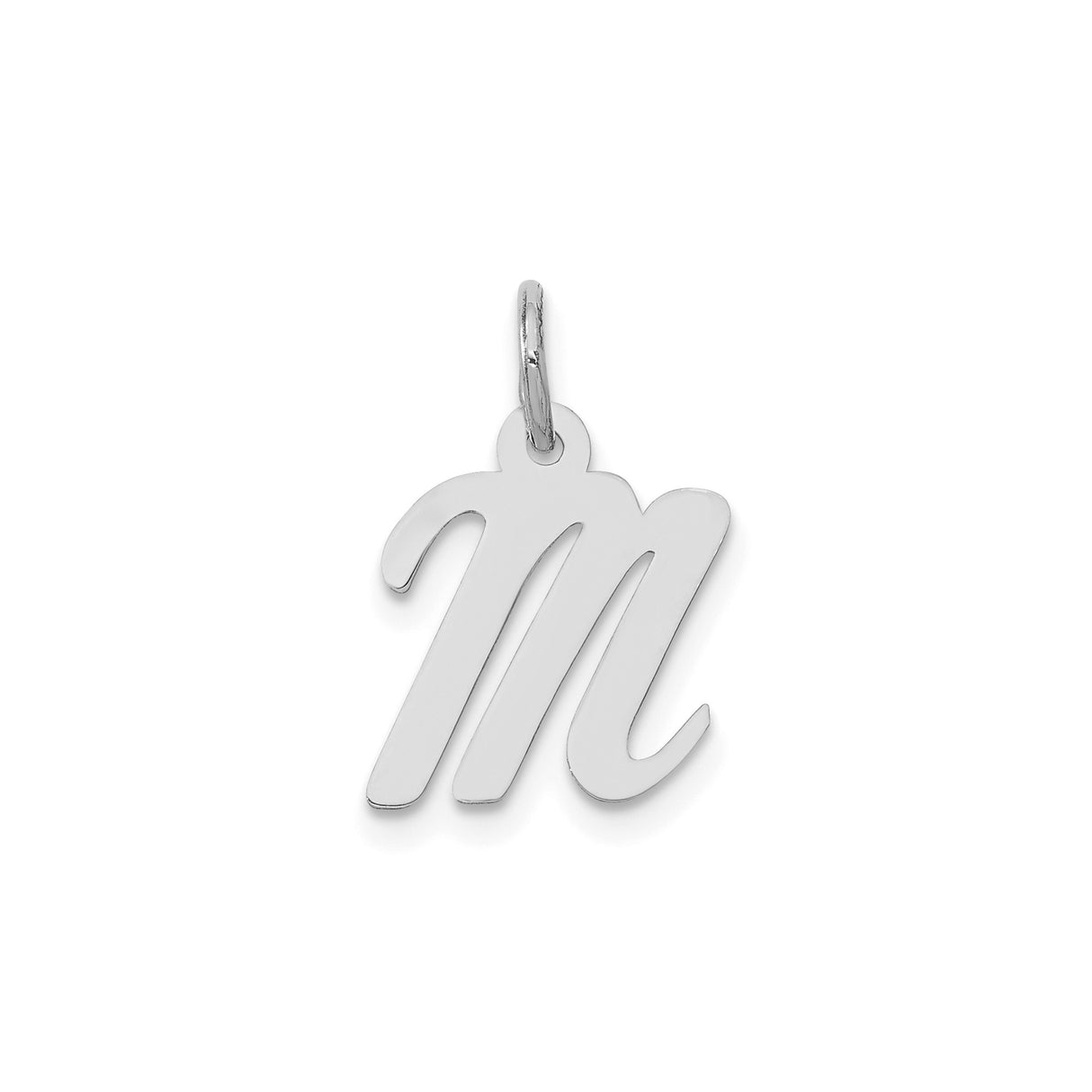 14k White Gold Scorpio Zodiac Pendant with M Symbol and Scorpion Tail Design