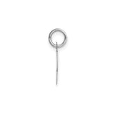 14k White Gold Letter S Pendant Charm, Polished Script Initial Jewelry for Women