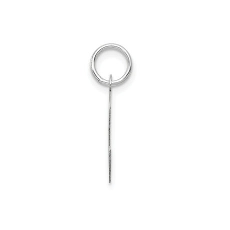14k White Gold Script Initial C Pendant, Polished Letter Charm, Minimalist Monogram Jewelry for Women