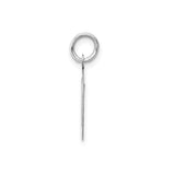 14k White Gold Initial D Pendant, Script Letter Charm with Polished Finish for Women