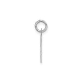 14k White Gold Script We Pendant Charm, Polished Unisex Initial Jewelry, Symbolic Unity Letter