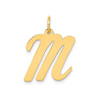 14k Yellow Gold Scorpio Zodiac Pendant with M Tail Symbol, Astrology Charm for Women or Unisex