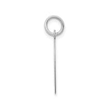 14k White Gold Initial Pendant Charm, Cursive Letter D Monogram Design for Women