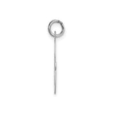 14k White Gold Script Letter G Pendant, Polished Initial Charm for Women