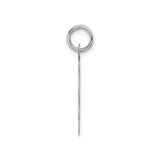 14k White Gold Initial J Pendant Charm, Polished Block Letter Design
