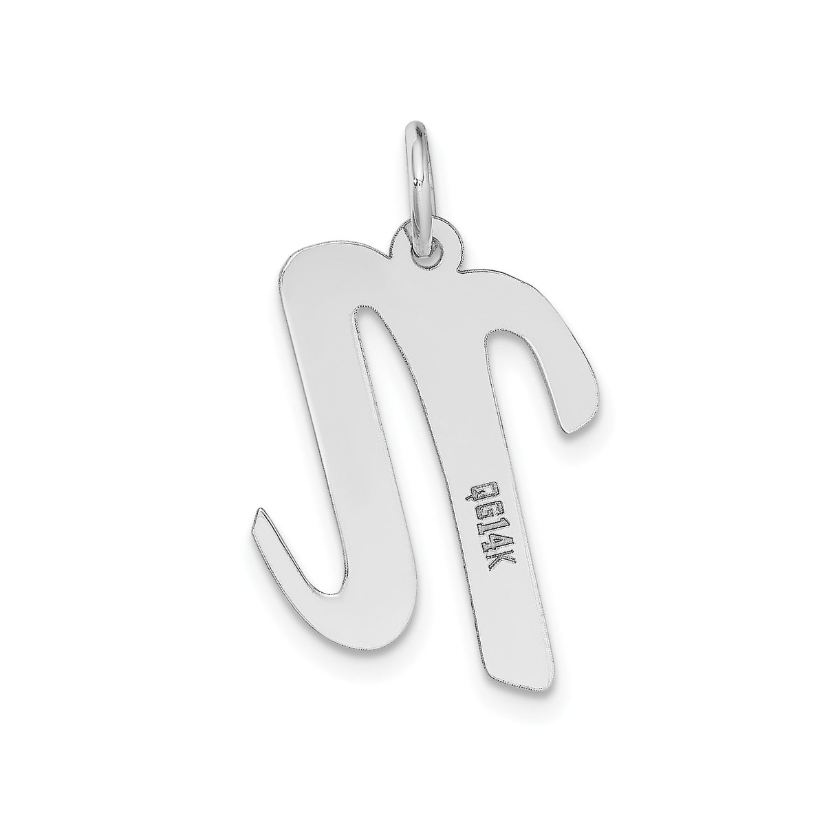 14k White Gold Scorpio Zodiac Pendant with Stylized M Symbol Tail Design