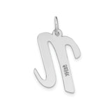 14k White Gold Scorpio Zodiac Pendant with Stylized M Symbol Tail Design