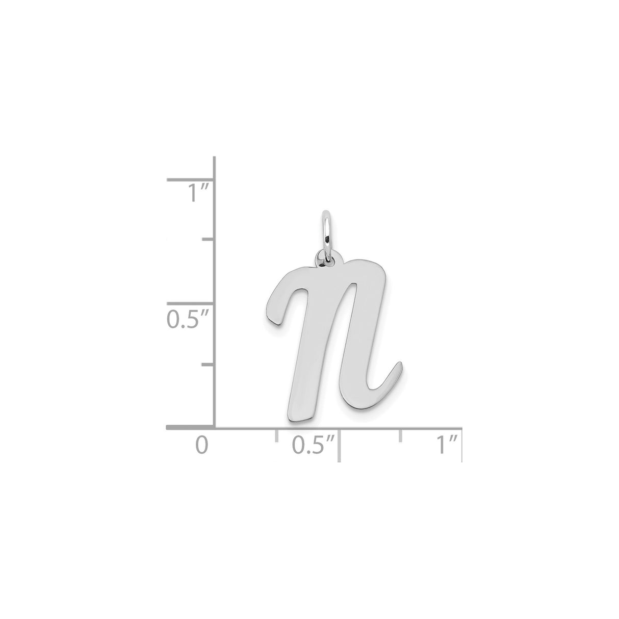14k White Gold Scorpio Zodiac Pendant with Stylized M Symbol Tail Design