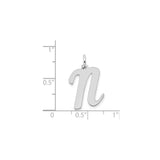 14k White Gold Scorpio Zodiac Pendant with Stylized M Symbol Tail Design