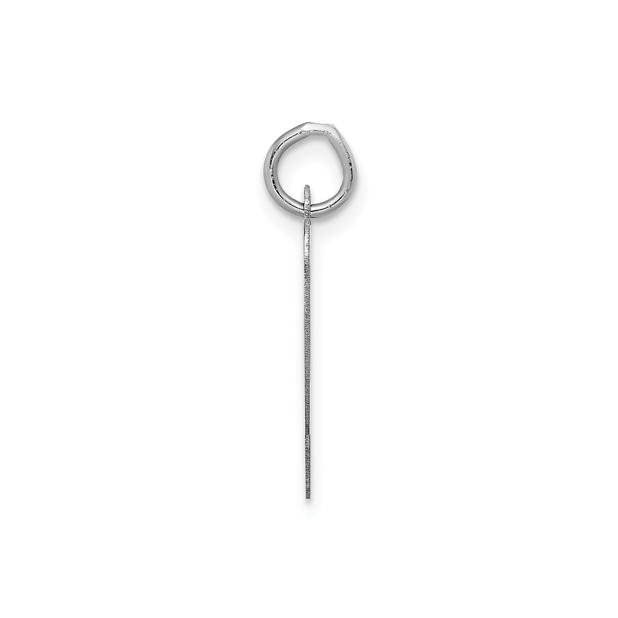 14k White Gold Letter P Pendant Charm, Lowercase Script Initial Monogram for Women