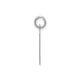 14k White Gold Letter P Pendant Charm, Lowercase Script Initial Monogram for Women