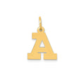 14k Yellow Gold Letter A Pendant, Solid Initial Charm, Bold Block Capital Monogram for Men or Women