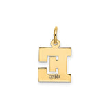 14k Yellow Gold Block Letter E Pendant Charm, Customizable Initial Monogram Jewelry