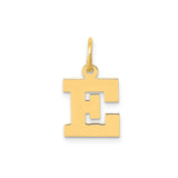 14k Yellow Gold Block Letter E Pendant Charm, Customizable Initial Monogram Jewelry