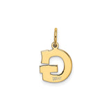 14k Yellow Gold Initial G Pendant, Polished Block Letter Charm, Minimal Monogram Jewelry