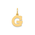14k Yellow Gold Initial G Pendant, Polished Block Letter Charm, Minimal Monogram Jewelry