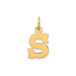 14k Yellow Gold Dollar Sign Pendant, Polished Hip Hop Money Symbol Charm for Men and Women