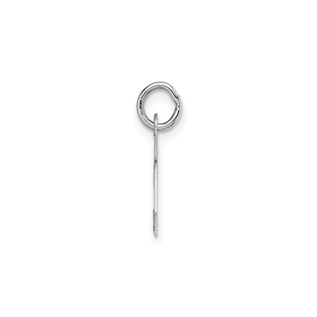 14k White Gold Initial A Pendant, Bold Block Letter Charm, Unisex Monogram Jewelry
