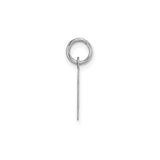 14k White Gold Initial K Pendant Charm, Bold Serif Letter, Polished Finish, Unisex Jewelry