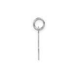 14k White Gold Initial L Pendant, Polished Block Letter Charm for Women or Unisex Wear