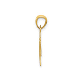 14k Yellow Gold Dragonfly Pendant with Filigree Wings and Polished Openwork Design