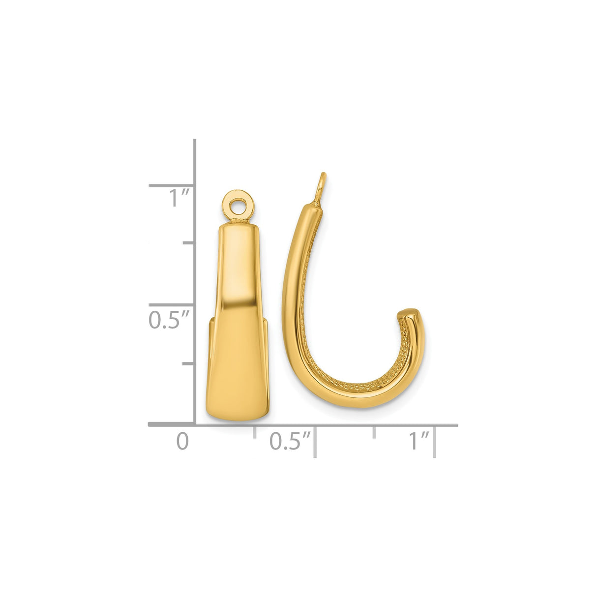 14k Yellow Gold Fish Hook Pendant, Polynesian Hawaiian Symbol of Strength and Good Luck