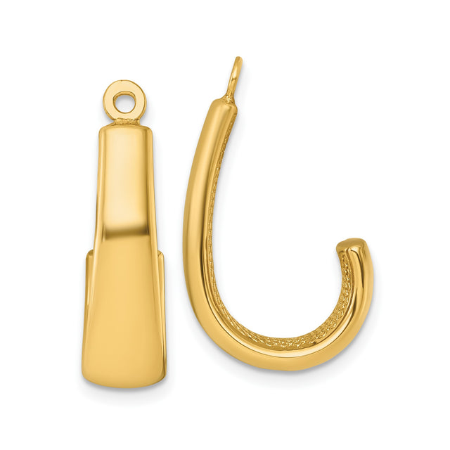 14k Yellow Gold Fish Hook Pendant, Polynesian Hawaiian Symbol of Strength and Good Luck