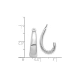 14k White Gold Fish Hook Pendant, Nautical Polynesian Talisman for Men or Unisex Wear