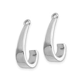 14k White Gold Fish Hook Pendant, Nautical Hawaiian Ocean Jewelry, Surfer Style Charm