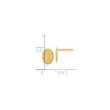 14K Yellow Gold Our Lady Guadalupe Religious Stud Earrings