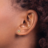 14K Yellow Gold And Rhodium Love Knot Stud Earrings