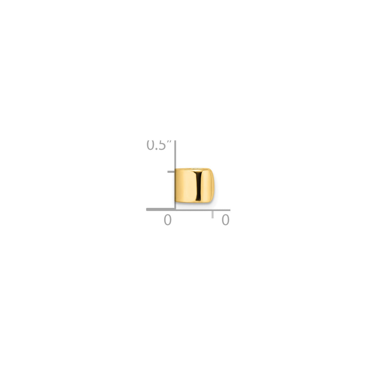 14K Yellow Gold Minimalist Bead for Bracelet or Necklace