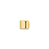14k Yellow Gold Slide Charm Bead for Bracelet or Necklace, Minimalist Polished Spacer with Smooth Finish, Stackable Plain Jewelry Accent, Solid Unisex Component for Custom Gold Accessories