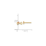 14k Two-Tone Gold Infinity Heart Stud Earrings, Rose Gold Intertwined Design, Romantic Style