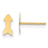 14k Yellow Gold Arrow Stud Earring for Women with Minimalist Upward Arrow Design, Symbol of Ambition and Direction, Dainty Fashion Jewelry, Solid Gold Post, Lightweight Everyday Accessory