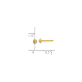 14k Yellow Gold Rose Stud Earrings with Delicate Sculpted Floral Design