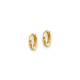14k Yellow Gold Huggie Hoop Earrings, Small Polished Minimalist Hoops, Unisex Style