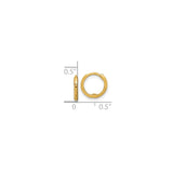 14k Yellow Gold Small Hoop Earring with Hinged Click Closure, Polished Minimalist Design