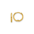 14k Yellow Gold Hoop Earrings, Polished Finish, Minimalist 11mm Huggie Style