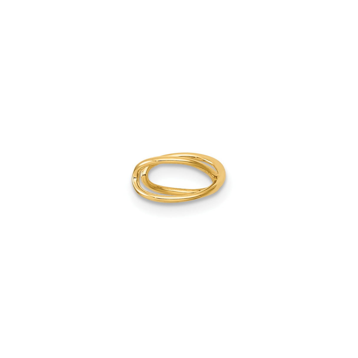 14K Yellow Gold Infinity Pendant With Open Crisscross Design
