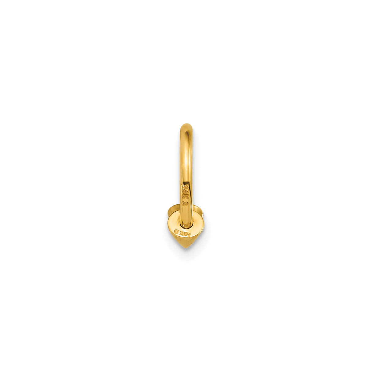 14K Yellow Gold Circular Barbell With Cone Ends 16 Gauge
